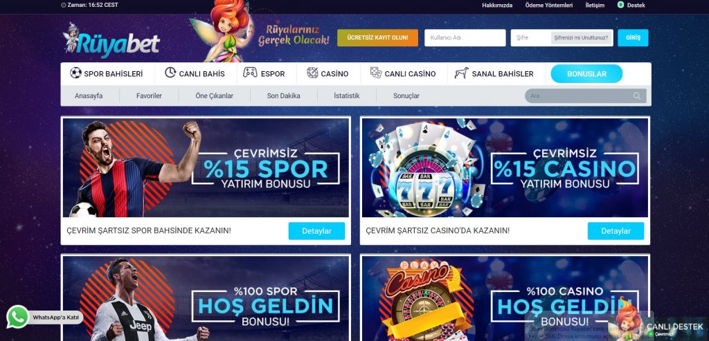 Rüyabet online bahis ve casino sitesi